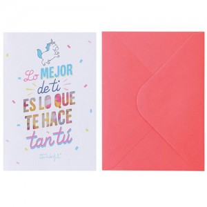 Carte Postale - POSTAL DE CUMPLEAÑOS - Lo mejor de ti es lo que te hace tan tú - Espagnol