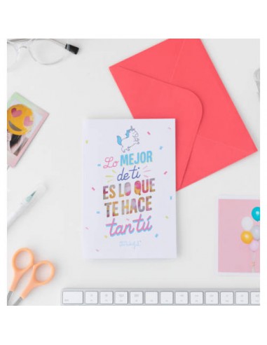 Carte Postale - POSTAL DE CUMPLEAÑOS - Lo mejor de ti es lo que te hace tan tú - Espagnol