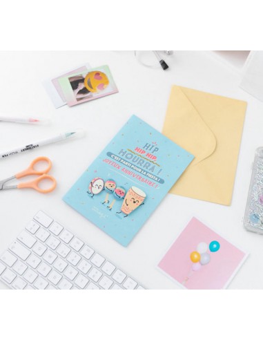 Carte d'anniversaire -  Hip Hip Hip Hourra ! C'est parti pour la fiesta ! Joyeux Anniversaire !