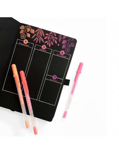 Bullet journal haut de gamme - papier NOIR 160g - format A5 - Moon Phases