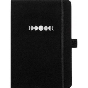 Bullet journal haut de gamme - papier NOIR 160g - format A5 - Moon Phases