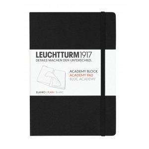 Bloc Academy, Medium, couverture noire, pages blanches, papier 100 g/m²