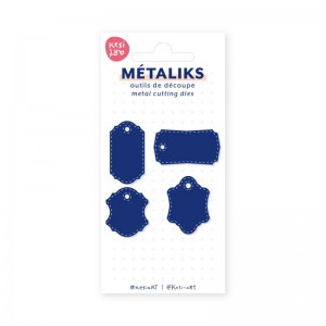 SET DE 4 OUTILS DE DÉCOUPE MÉTALIKS - Mini Dies métaliks - Etiquettes de cordonnier