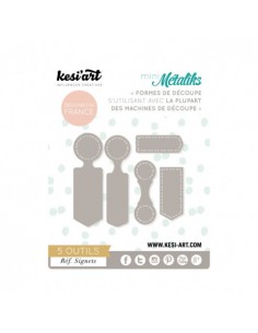 SET DE 5 OUTILS DE DÉCOUPE MÉTALIKS - Mini Dies métaliks - Signets