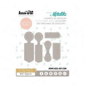 SET DE 5 OUTILS DE DÉCOUPE MÉTALIKS - Mini Dies métaliks - Signets