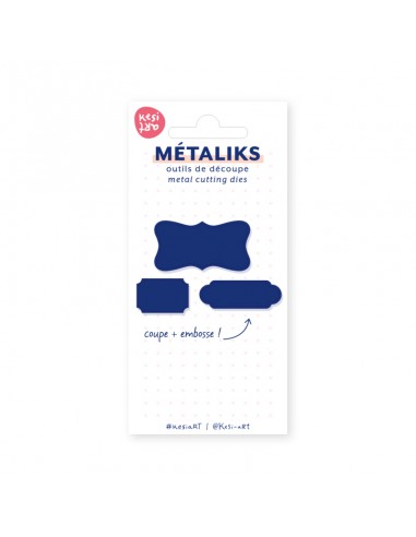 SET DE 3 OUTILS DE DÉCOUPE MÉTALIKS - Dies métaliks - Etiquettes