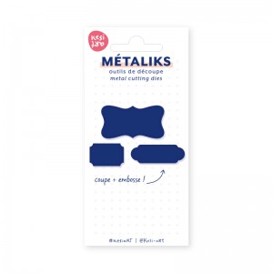 SET DE 3 OUTILS DE DÉCOUPE MÉTALIKS - Dies métaliks - Etiquettes