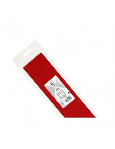 rouleau de papier crépon 2,50 mètre X 0,50 - rouge