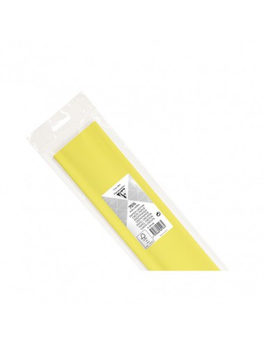 Rouleau de papier crépon 2,50 mètre X 0,50 - jaune ivoire