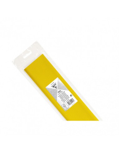 Rouleau de papier crépon 2,50 mètre X 0,50 - jaune tournesol