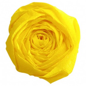 Rouleau de papier crépon 2,50 mètre X 0,50 - jaune tournesol