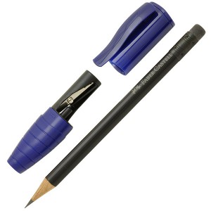 crayon noir B perfect avec gomme + taille crayon récupérateur BLEU