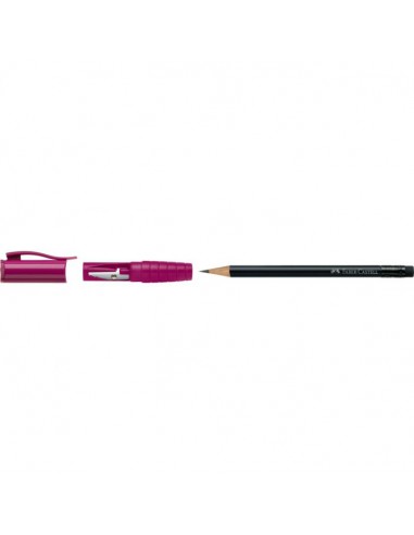 crayon noir B perfect avec gomme + taille crayon récupérateur ROSE