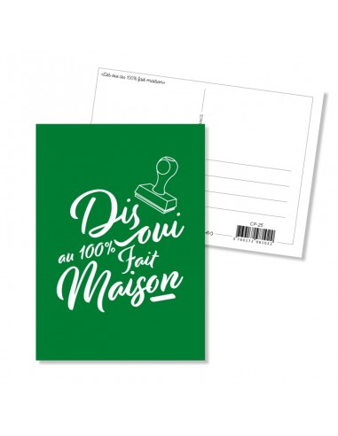 Carte postale A5 - Dis oui au 100% fait maison