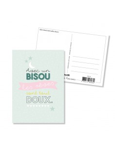 Carte postale - Avec un bison les rêves sont tout doux 2