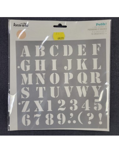 Posh - Grand pochoir - Alphabet stencil