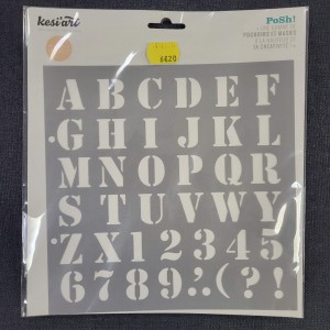 Posh - Grand pochoir - Alphabet stencil
