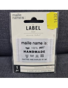 Étiquette label tissé - maille name is