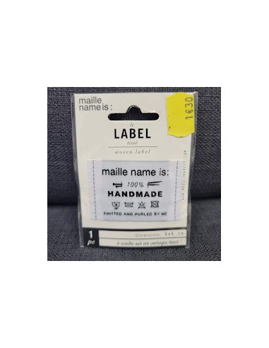 Étiquette label tissé - maille name is