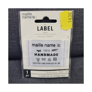 Étiquette label tissé - maille name is