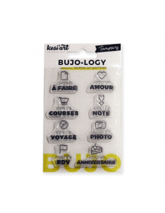 BUJO.LOGY - SET DE 8 TAMPONS TRANSPARENTS - A FAIRE 2