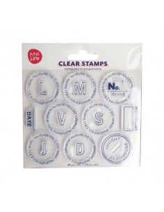 SET DE 17 TAMPONS TRANSPARENTS - AUJOURD'HUI 2