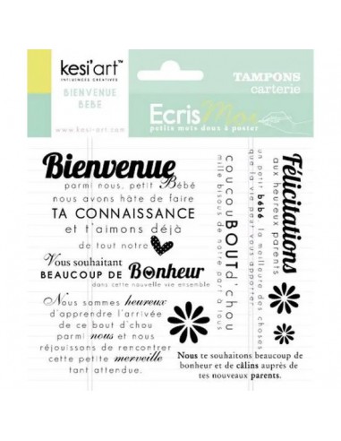 Set de tampons transparents - Bienvenue bébé