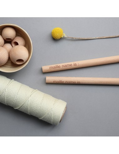 MACRAMÉ - Baguettes en bois naturel - 15cm
