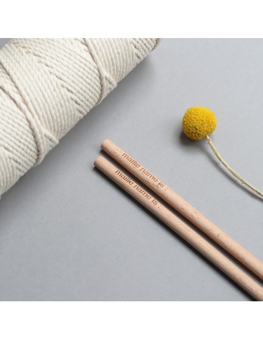 MACRAMÉ - Baguettes en bois naturel - 15cm