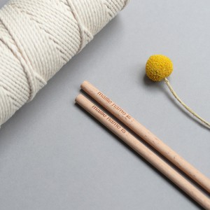 MACRAMÉ - Baguettes en bois naturel - 15cm