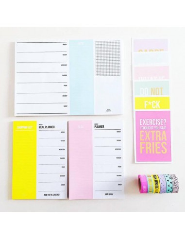 Carnet A5 - 50pages -  Weekly planner pink