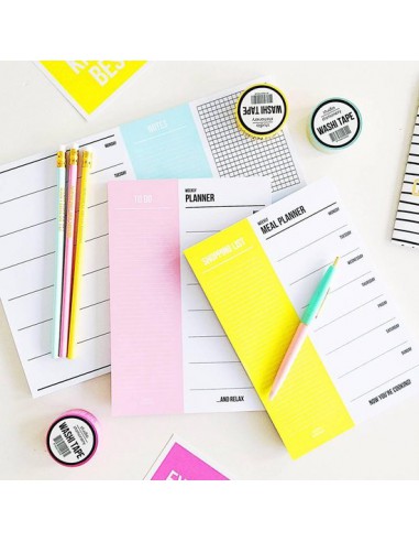 Carnet A5 - 50pages -  Weekly planner pink