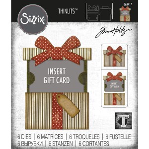 6 Thinlits Dies ­ insert pour carte cadeau