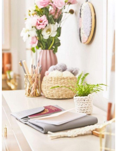 grey Travel Wallet - traveller's - élégante pochette pour passeport  et documents d'organisation