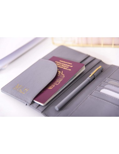 grey Travel Wallet - traveller's - élégante pochette pour passeport  et documents d'organisation