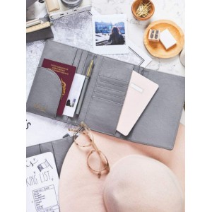 grey Travel Wallet - traveller's - élégante pochette pour passeport  et documents d'organisation