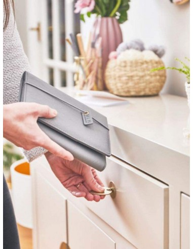 grey Travel Wallet - traveller's - élégante pochette pour passeport  et documents d'organisation