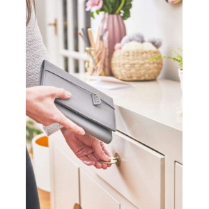 grey Travel Wallet - traveller's - élégante pochette pour passeport  et documents d'organisation