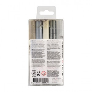 Brush Pen set Gris ECOLINE | 5 couleurs
