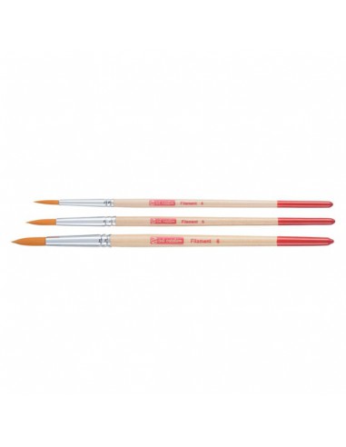 Set de 3 pinceaux ronds pour aquarelle - Polyester