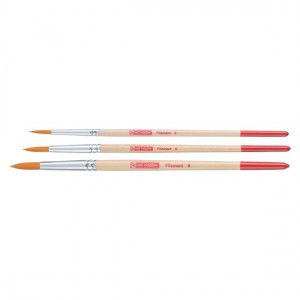 Set de 3 pinceaux ronds pour aquarelle - Polyester
