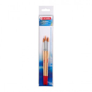 Set de 3 pinceaux ronds pour aquarelle - Polyester