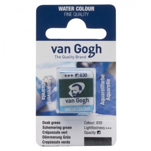 VAN GOGH - Peinture aquarelle Godet - Crépuscule Vert 630