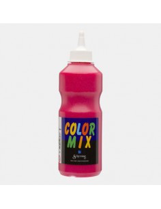 Color Mix - Peinture Gouache - rouge pailleté , mate, 500 ml/ 1 flacon