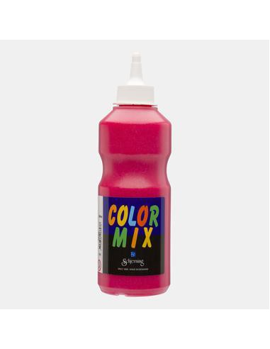 Color Mix - Peinture Gouache - rouge pailleté , mate, 500 ml/ 1 flacon