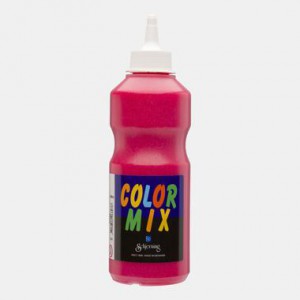 Color Mix - Peinture Gouache - rouge pailleté , mate, 500 ml/ 1 flacon