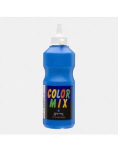 Color Mix - Peinture Gouache - bleu pailleté, mate, 500 ml/ 1 flacon