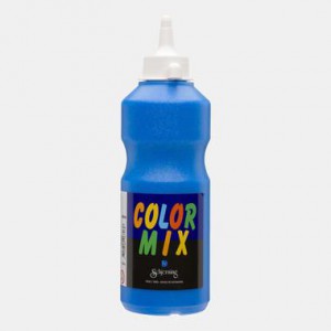 Color Mix - Peinture Gouache - bleu pailleté, mate, 500 ml/ 1 flacon