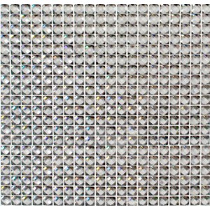 PLAQUE 400 STRASS ARGENT adhesif  87x87mm