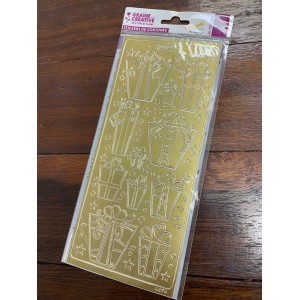 PEEL OFF'S CADEAUX OR 105x232mm